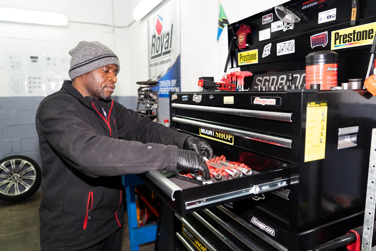 Owner Busy In Checking Car parts